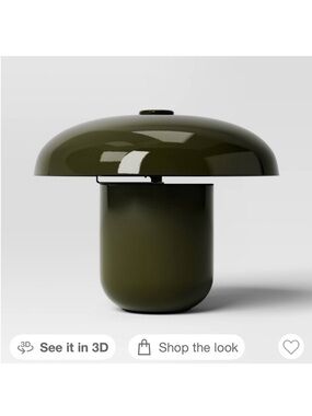 Threshold Sensor Olive Green Mushroom Table Lamp